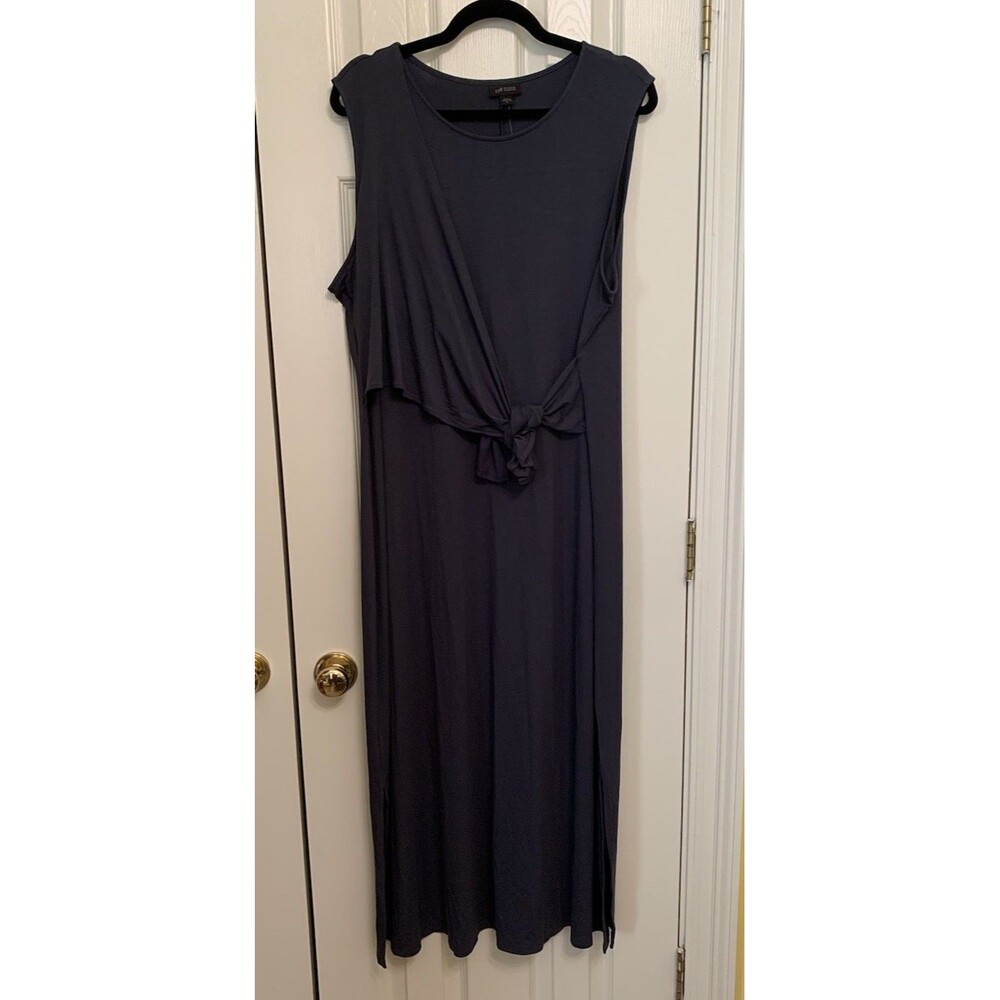 J. Jill Wearever Womens XL Maxi Dress Sleeveless Blue Minimalist Modest NWT